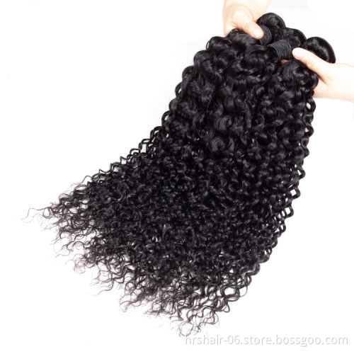 Wholesale High quality  Indian Bundles Natural black Human Hair Indian Jerry Curly  9A bundles